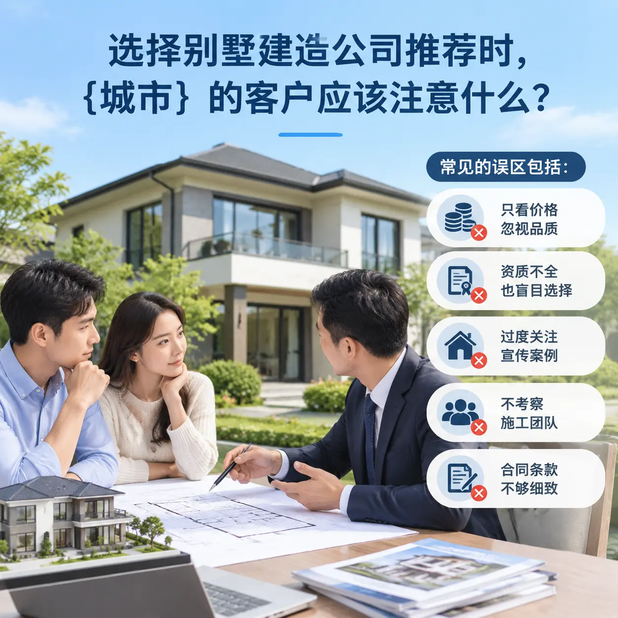 选择别墅建造公司推荐时,大方 的客户应该注意什么?