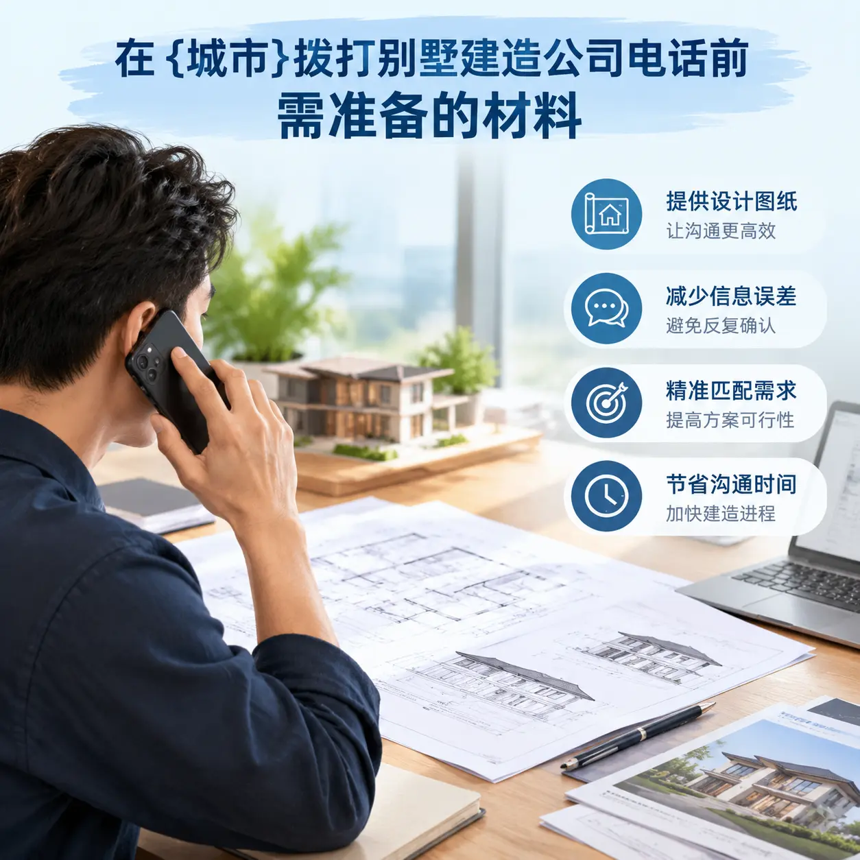 在大方拨打别墅建造公司电话前需准备的材料